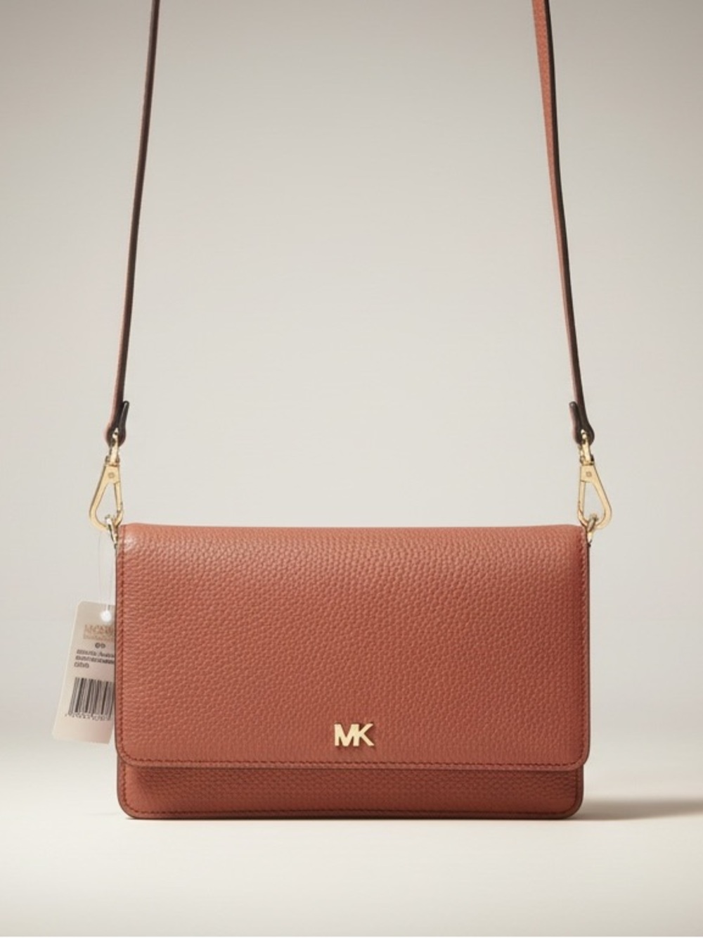 NWT Michael Kors leather Crossbody Shoulder Bag Sunset Peach
